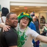 Two individuals on St. Patricks day