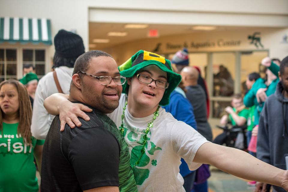 Two individuals on St. Patricks day