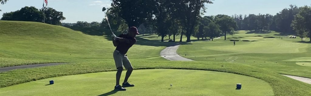 Teeing off at Oak Hill CC for A Salute to Veterans Golf Tournament